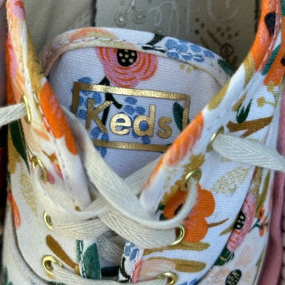 Rifle Paper Company Keds in the Lively Floral design Size 7.5 - Picture 9 of 14